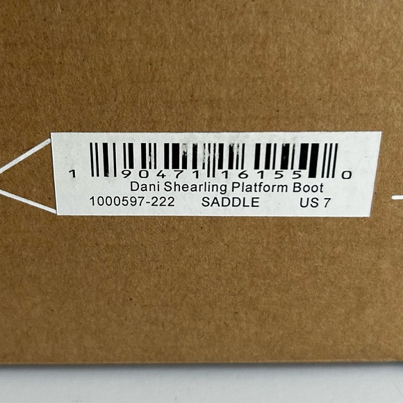 🌸NEW IN BOX Soludos Dani Shearling Platform Boots. Tan/Saddle. Size: 7 - Picture 8 of 10